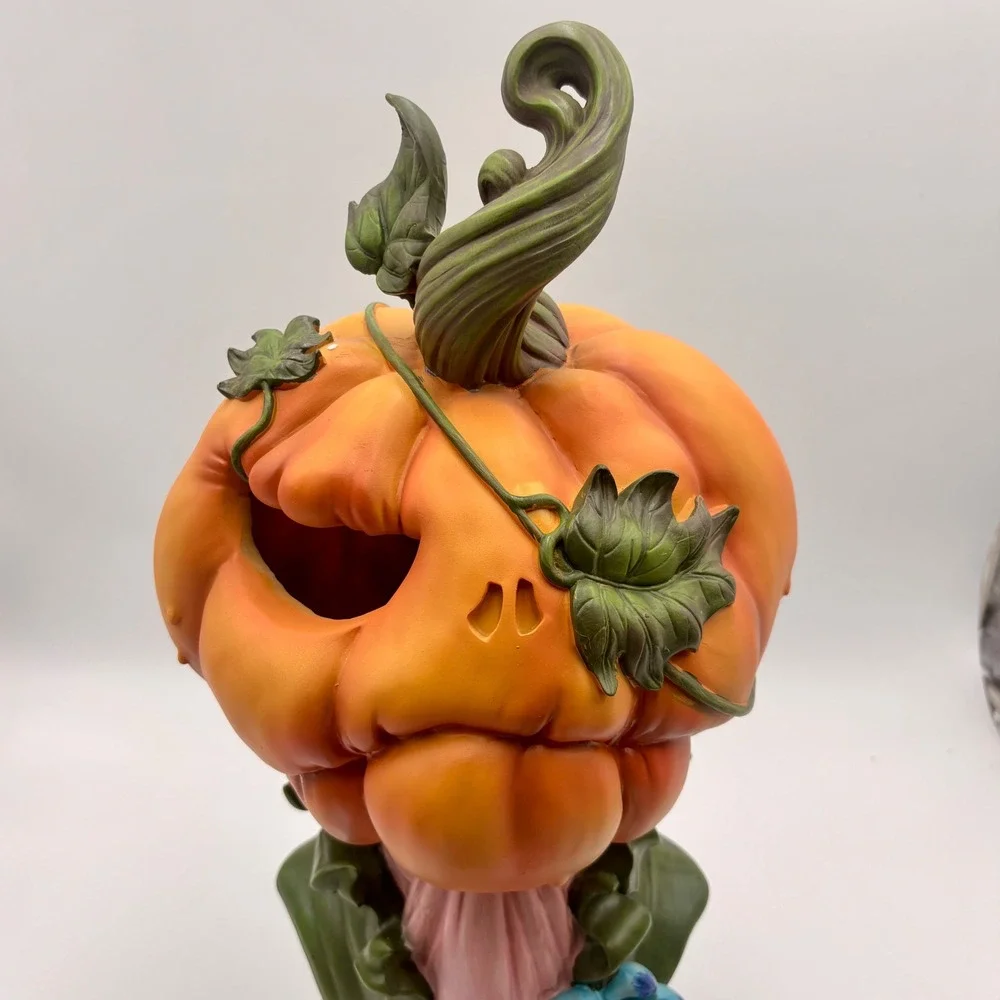 Hallow Home Halloween Pumpkin Head Bust Eyeball Flower Spooky Decor Sculpture